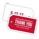 Bold Thank You Hanging Gift Tags with Organza Bags Image 7 of 14